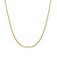 Sparkling Jewels Sparkling Jewels NLK-G-2MM Beaded Necklace - 2 mm Gold - 42-44 cm