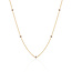 Sparkling Jewels Sparkling Jewels SN-CBG-CZ01 collier White CZ beads anchor chain - Gold - 42-44 cm