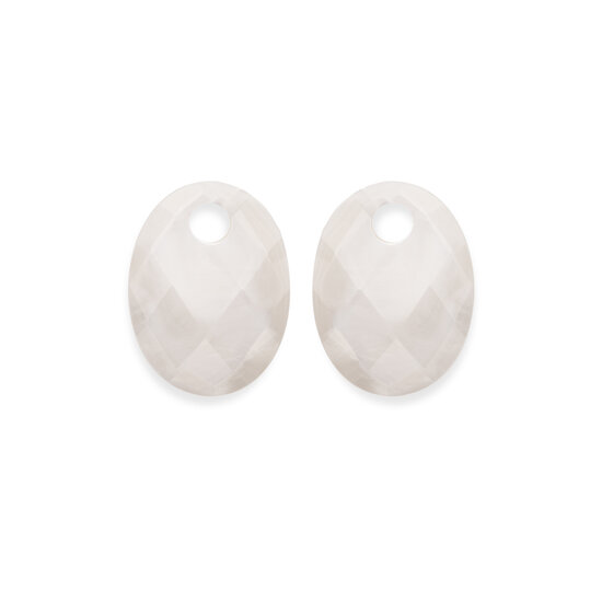 Sparkling Jewels Sparkling Jewels EAPEARL-MO edelsteenhangers Medium Oval Mother of Pearl