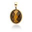 Sparkling Jewels Sparkling Jewels SPG21-G09 hanger Tiger Eye Twist Amulet - Gold plated