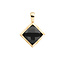 Sparkling Jewels Sparkling Jewels SPG32-G07 hanger Onyx Cushion Cut Amulet - Gold plated