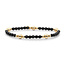 Sparkling Jewels Sparkling Jewels BLK01G-G07 armband Onyx Bold Mix - Gold plated