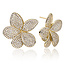 Sparkling Jewels Sparkling Jewels EAG38 oorknoppen Flora Push Back Earrings Gold - Multi CZ