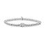 Sparkling Jewels Sparkling Jewels SB-S-4MM-FLOWER armband Flora Disc Silver - White CZ