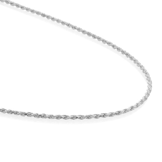 Sparkling Jewels Sparkling Jewels SN-RPS/050 collier Rope Chain rhodium plated - Silver - 50 cm