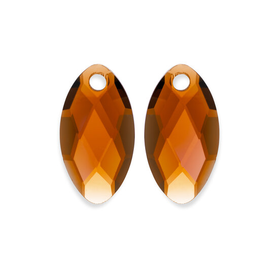 Sparkling Jewels Sparkling Jewels EAGEM38-FCLF-S edelsteenhangers Leaf Citrine Quartz Earleaf small