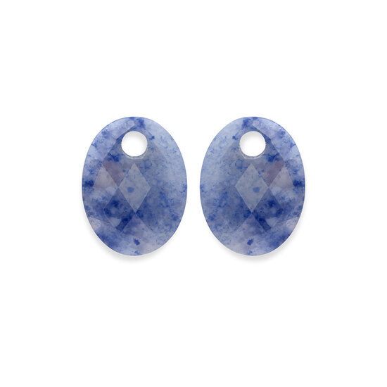 Sparkling Jewels Sparkling Jewels EAGEM37-MO edelsteenhangers Medium Oval - Blue Aventurine