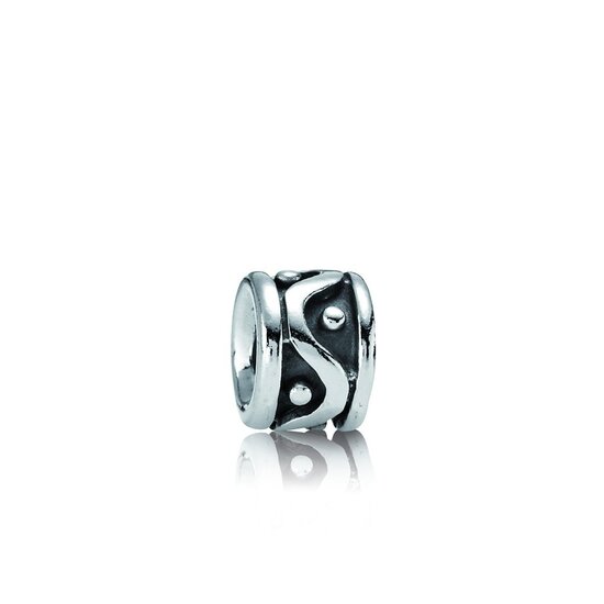 Pandora PRE-OWNED PANDORA 790257 zilveren bedel wave and dots