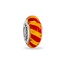 Pandora PANDORA 790624 glasbedel rood/oranje gestreept