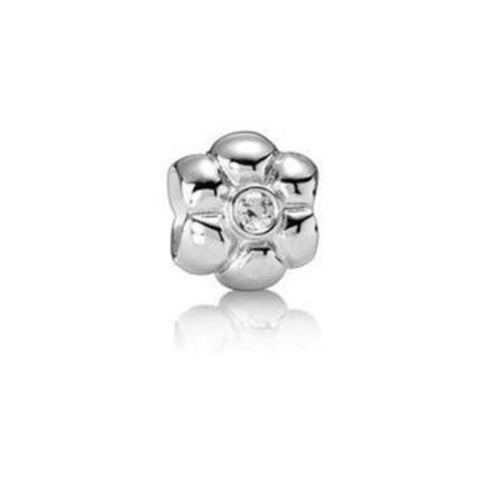Pandora PRE-OWNED PANDORA 79018CZ zilveren bedel bloem met zirconia