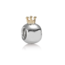 Pandora PRE-OWNED PANDORA 790122 zilveren bedel met geelgouden kroon