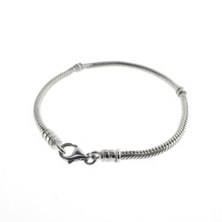 PRE-OWNED PANDORA 590705HV Snake chain bracelet silver