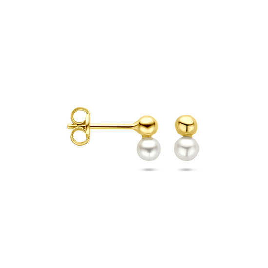 Collectie Milikan Collectie Milikan 14 karaat gouden oorknoppen parel 6,5 mm