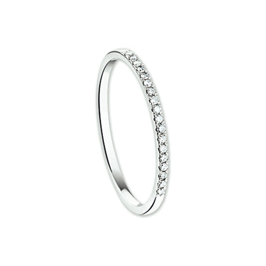 Collectie Milikan Collectie Milikan 14 karaat Witgouden ring met diamant Maat 17 1/4