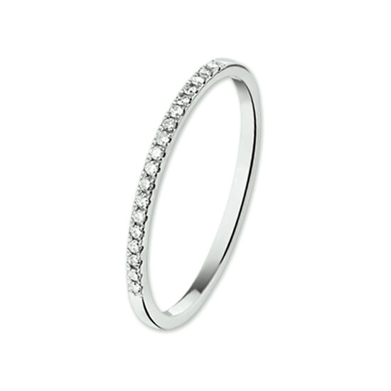 Collectie Milikan Collectie Milikan 14 karaat Witgouden ring met diamant Maat 17 1/4