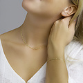 Collectie Milikan Collectie Milikan 14 karaat geelgouden collier figaro 1,6 mm 50cm lang