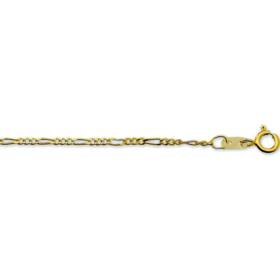 Collectie Milikan Collectie Milikan 14 karaat geelgouden collier figaro 1,6 mm 50cm lang