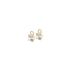 Collectie Milikan 14 karaat geelgouden creoolhangers met zirconia 6.0mm