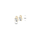 Collectie Milikan Collectie Milikan 14 karaat geelgouden creoolhangers met zirconia 6.0mm