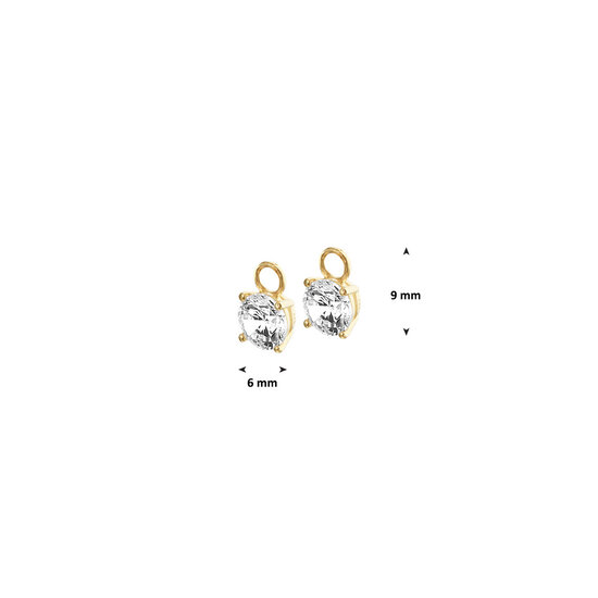Collectie Milikan Collectie Milikan 14 karaat geelgouden creoolhangers met zirconia 6.0mm