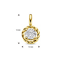 Collectie Milikan Collectie Milikan 14 karaat geelgouden hanger met zirconia  4.5mm