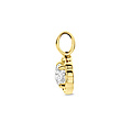 Collectie Milikan Collectie Milikan 14 karaat geelgouden hanger met zirconia  4.5mm