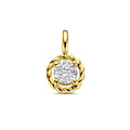 Collectie Milikan Collectie Milikan 14 karaat geelgouden hanger met zirconia  4.5mm