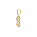 Collectie Milikan Collectie Milikan 14 karaat geelgouden hanger met vierkante zirconia