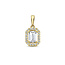 Collectie Milikan Collectie Milikan 14 karaat geelgouden hanger met vierkante zirconia