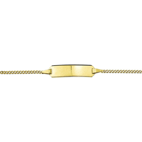 Collectie Milikan Collectie Milikan 14K Geelgoud graveerarmband gourmette 4-zijdes geslepen