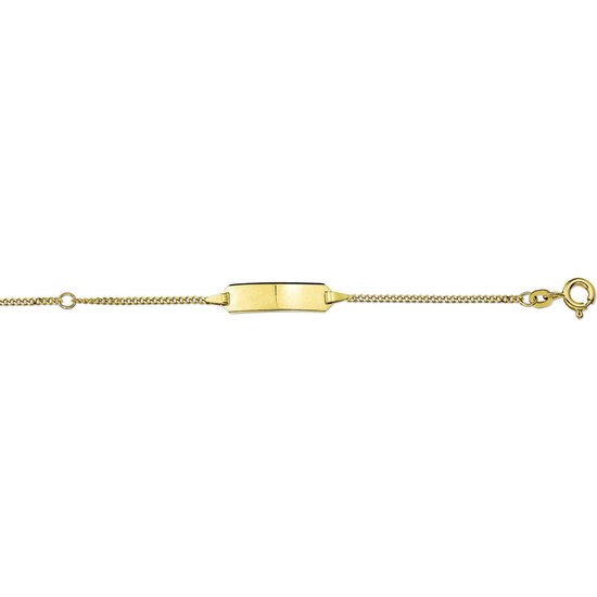 Collectie Milikan Collectie Milikan 14K Geelgoud graveerarmband gourmette 4-zijdes geslepen