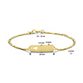 Collectie Milikan Collectie Milikan 14k geelgouden plaatarmbandje, hartje, lengte 13-15cm