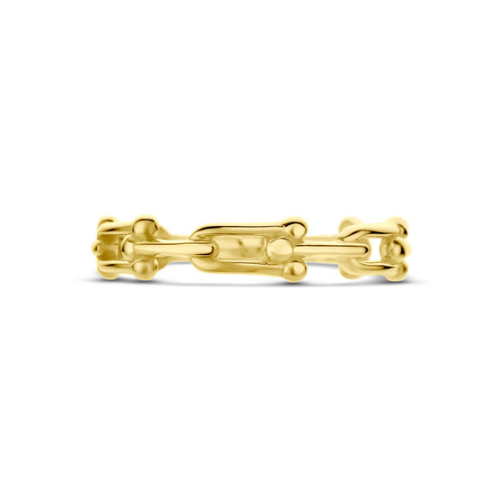 Collectie Milikan Collectie Milikan 14 karaat geelgouden schakel ring maat 16