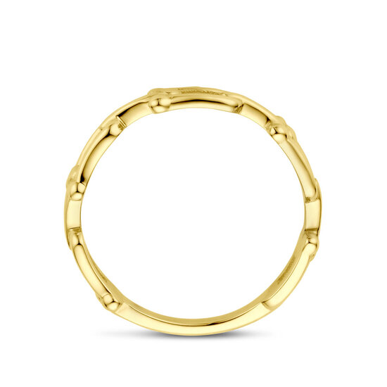 Collectie Milikan Collectie Milikan 14 karaat geelgouden schakel ring maat 16