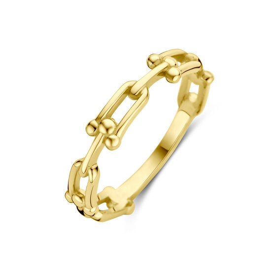 Collectie Milikan Collectie Milikan 14 karaat geelgouden schakel ring maat 16