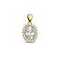 Collectie Milikan Collectie Milikan 14 karaat geelgouden hanger ovaal halo 10mm hoog