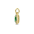 Collectie Milikan Collectie Milikan 14 karaat geelgouden hanger groene zirconia