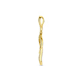 Collectie Milikan Collectie Milikan 14 karaat geelgouden hanger, bladvormen met diamant