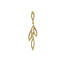 Collectie Milikan Collectie Milikan 14 karaat geelgouden hanger, bladvormen met diamant