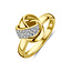 Collectie Milikan Collectie Milikan 14 karaat geelgouden ring in knoopmodel met diamant maat 18