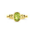 Collectie Milikan Collectie Milikan 14 karaat geelgouden ring met Peridot maat 17 1/4