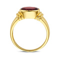 Collectie Milikan Collectie Milikan 14 krt geelgouden ring met granaat 8x10mm, maat 17 3/4