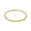 Collectie Milikan Collectie Milikan 14 karaat geelgouden armband infinity schakels 4.0 mm breed 18.5cm lang
