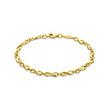 Collectie Milikan Collectie Milikan 14 karaat geelgouden armband infinity schakels 4.0 mm breed 18.5cm lang