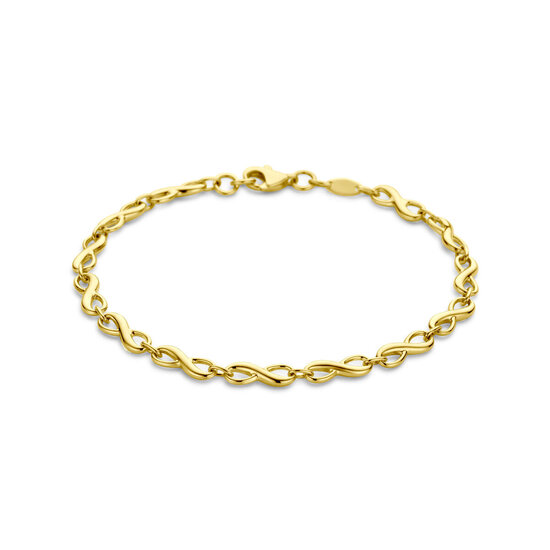 Collectie Milikan Collectie Milikan 14 karaat geelgouden armband infinity schakels 4.0 mm breed 18.5cm lang
