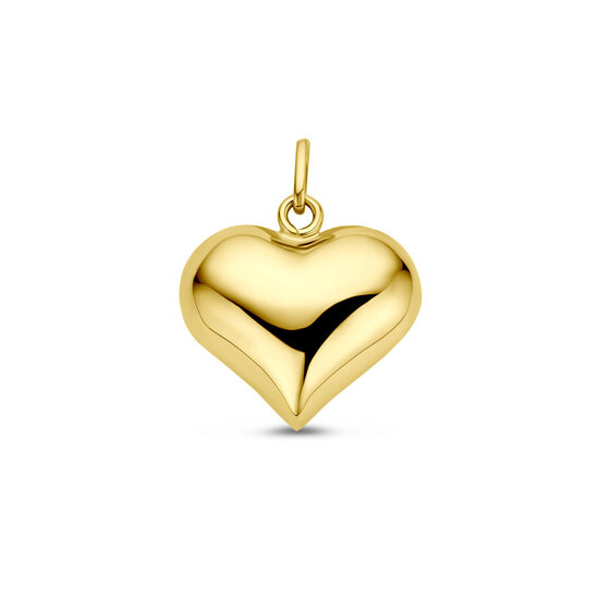 Collectie Milikan Collectie Milikan 14 karaat geelgouden hanger, bol hart 19.5x15.5mm