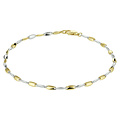 Collectie Milikan Collectie Milikan 14 karaat bicolor armband, fijne staafjes L=19 cm