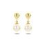 Collectie Milikan Collectie Milikan 14 karaat geelgouden oorknoppen met parelhanger 5mm