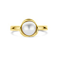 Collectie Milikan Collectie Milikan 14 karaat geelgouden ring met parel 7.5mm maat 17