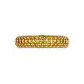 Collectie Milikan Collectie Milikan 14 karaat geelgouden ring met pave gezet citrien maat 17 1/4